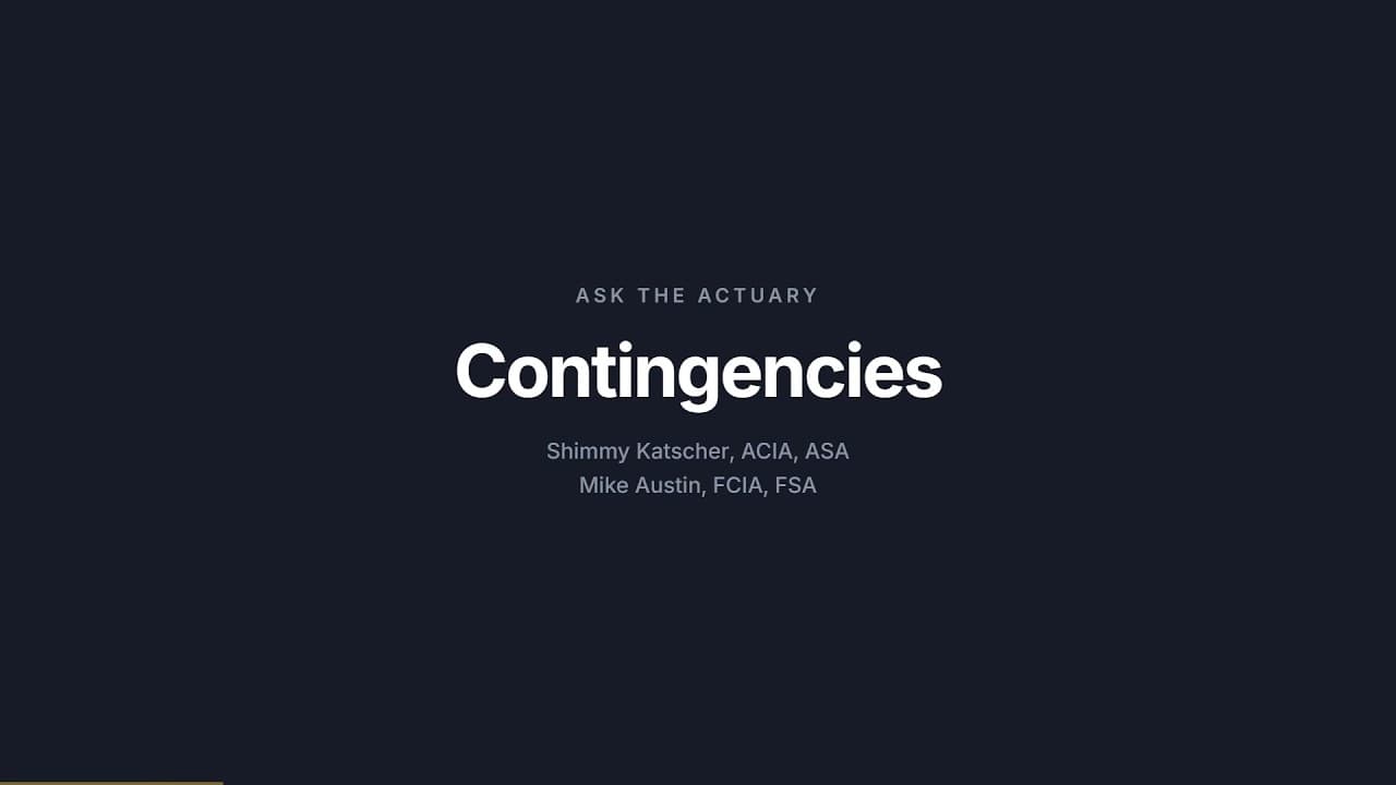Contingencies in a future income claim