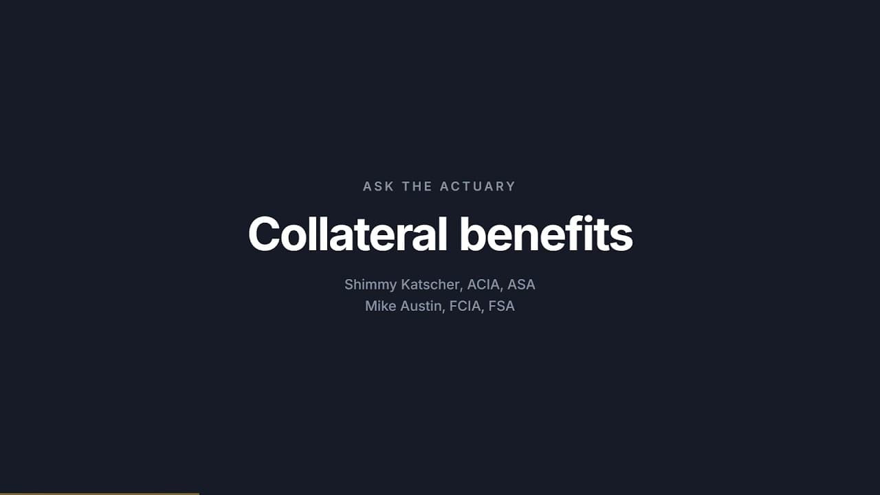 Collateral benefits: do they come off?