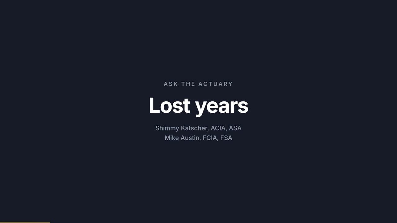 Lost years, explained