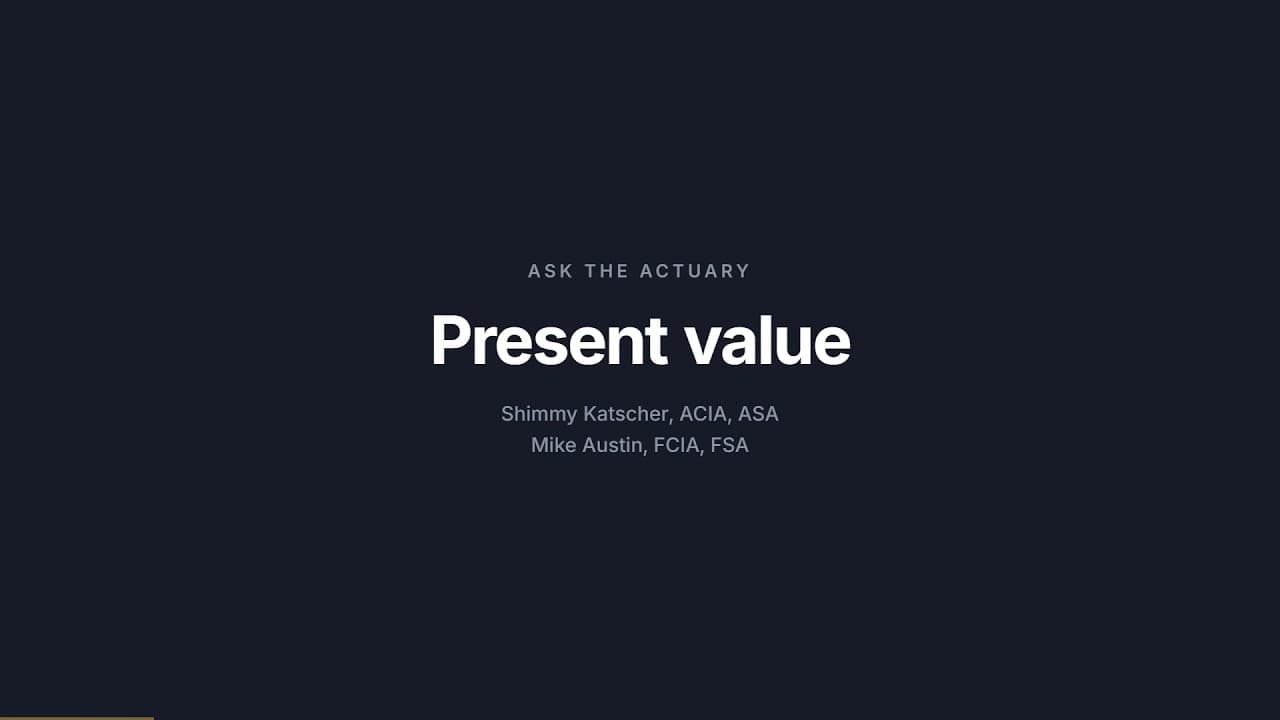 Present value: as of what date?